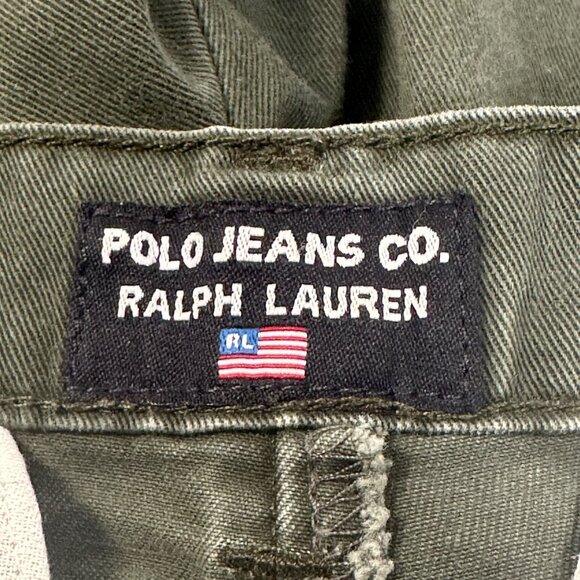 Vintage Polo Jeans Co. Ralph Lauren Green Cotton Womens SZ 8 Button Fly Shorts - Picture 3 of 10